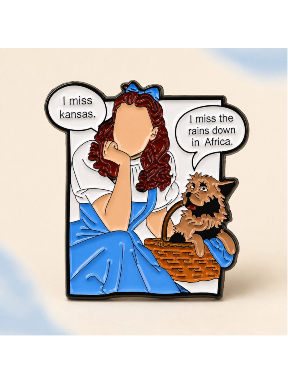 Funny Dorothy & Toto Kansas Africa Enamel Pin